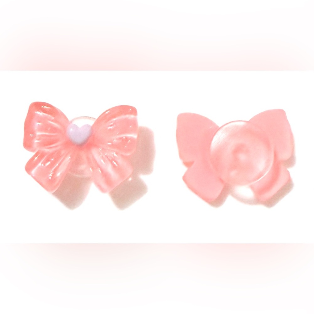 2 Bow Resin Glossy Croc Charms Jibbit Shoe Charm Disney Croc Charms
